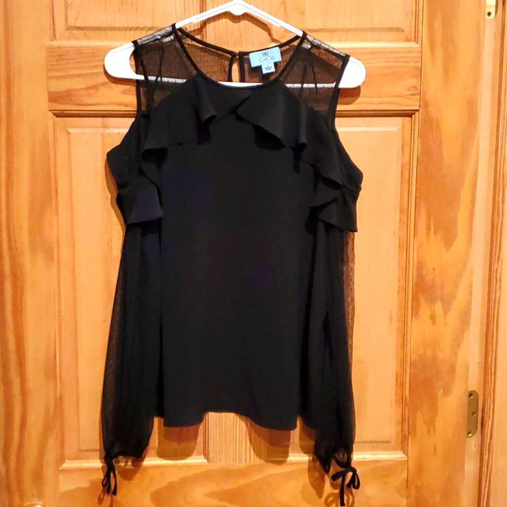 CeCe black blouse size small